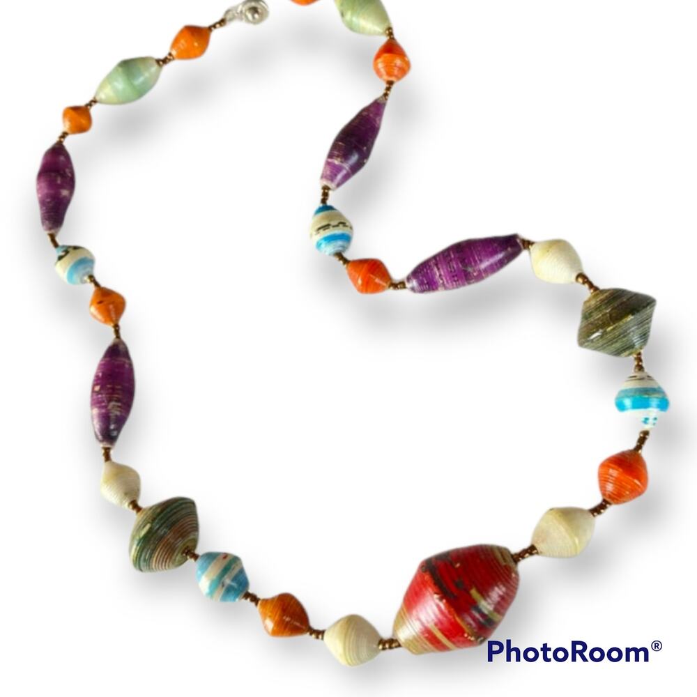 Teng Yue paper bead necklace
